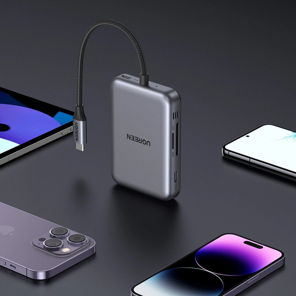 Hub USB-C UGREEN CM896 (65759), 7in1, Szürke