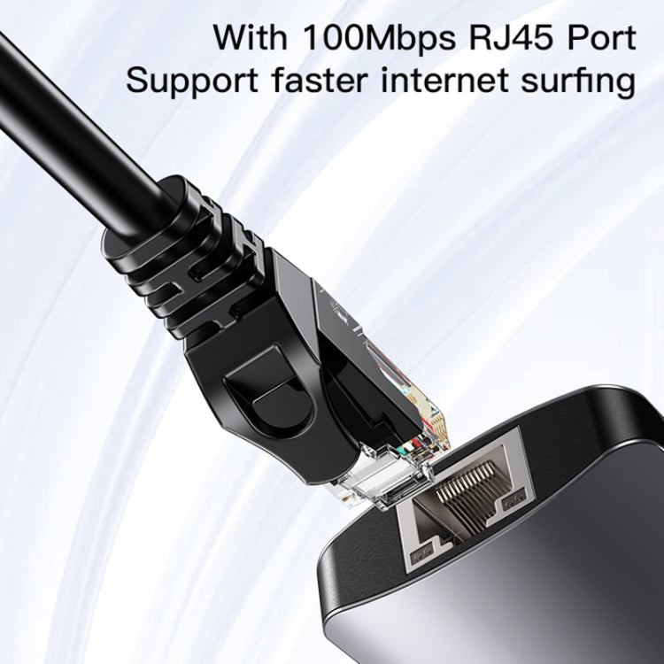 USB-C Yesido HB15, 6in1, Szürke Hub