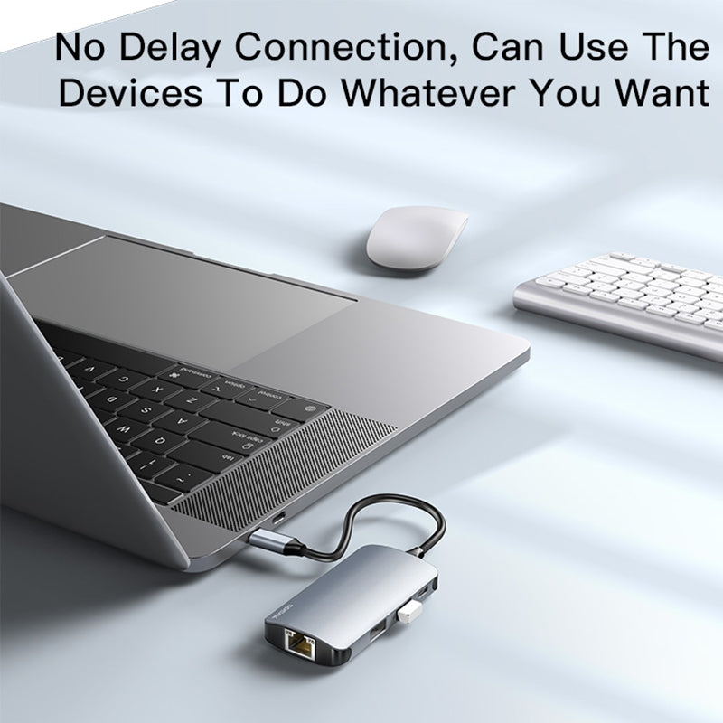 USB-C Yesido HB15, 6in1, Szürke Hub