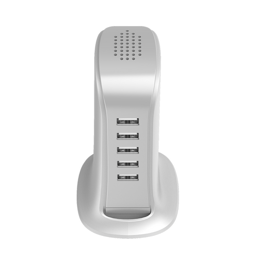 Dudao A5EU állomás töltő, 25W, 5A, 5 x USB-A, Fehér