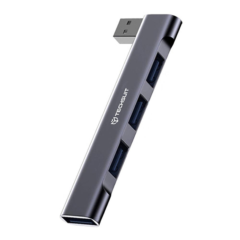 Techsuit H14 ZenithDock USB hub, 4in1, Szürke