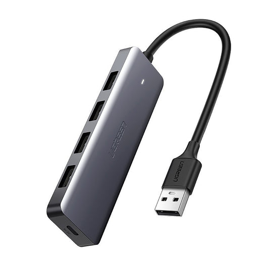 UGREEN CM219 USB Hub, 4 x USB-A 3.0 - 1 x USB-C, Szürke