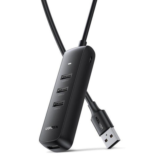 USB hub UGREEN CM416, 4 x USB-A 3.0, 0,25m, fekete