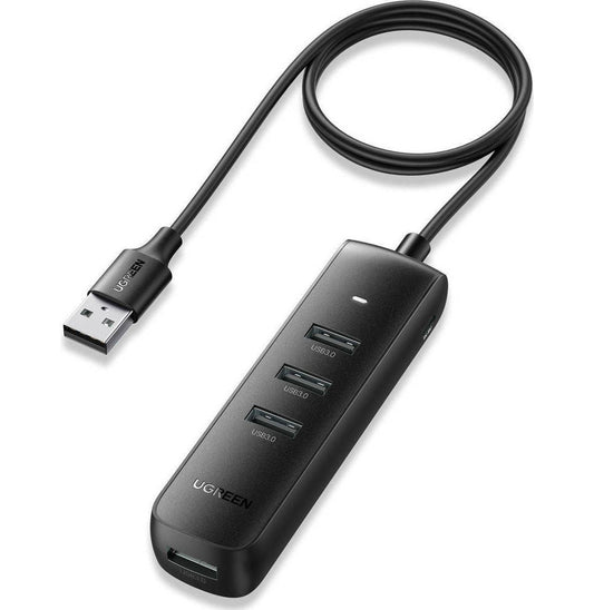 UGREEN CM416 USB hub, 4 x USB-A 3.0, 1m, Fekete
