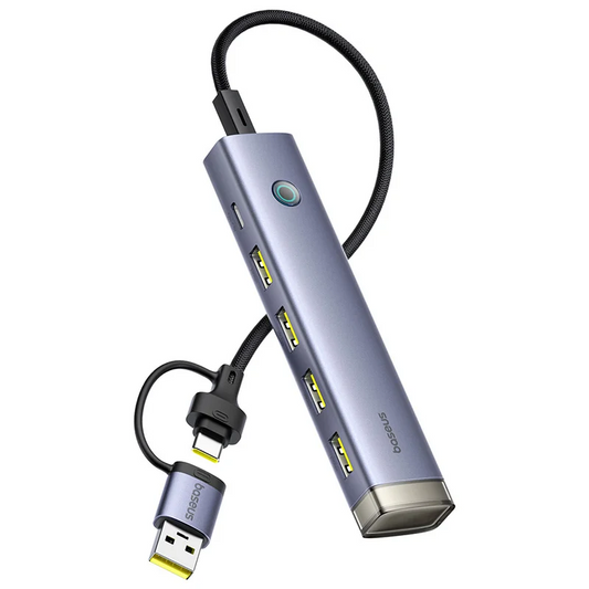 Hub USB / USB-C Baseus UltraJoy, 4 x USB-A 3.2 - 1 x USB-C, Szürke B0005280B811-15