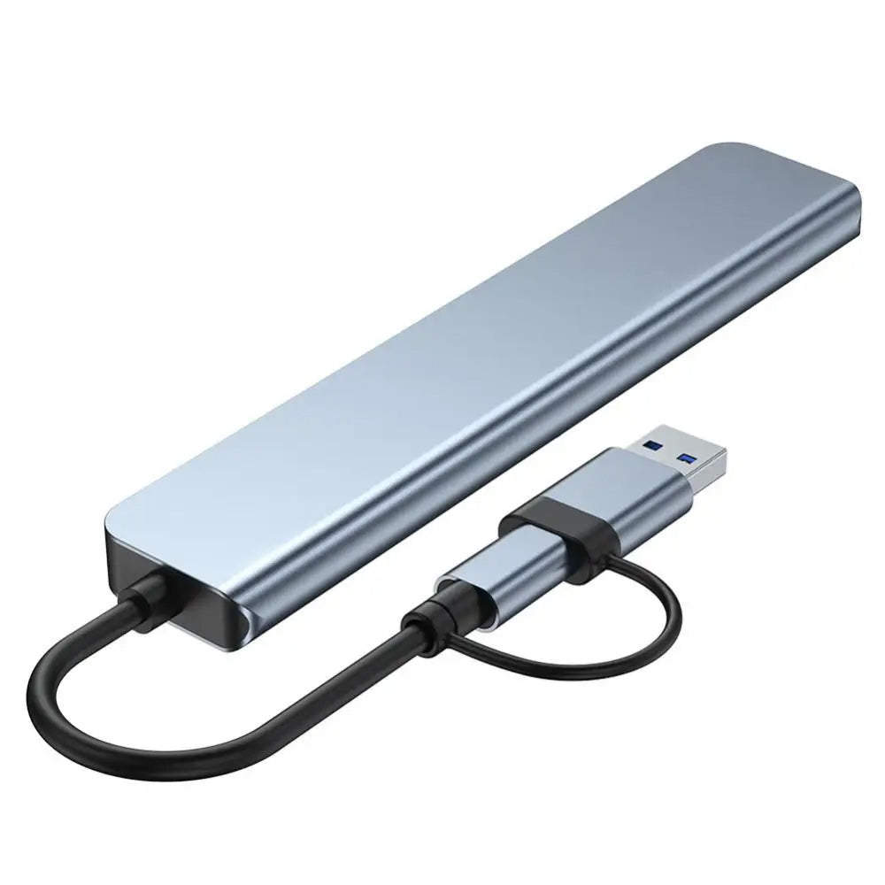 USB / USB-C Techsuit H6 DataBridge, 7 az 1-ben, Szürke