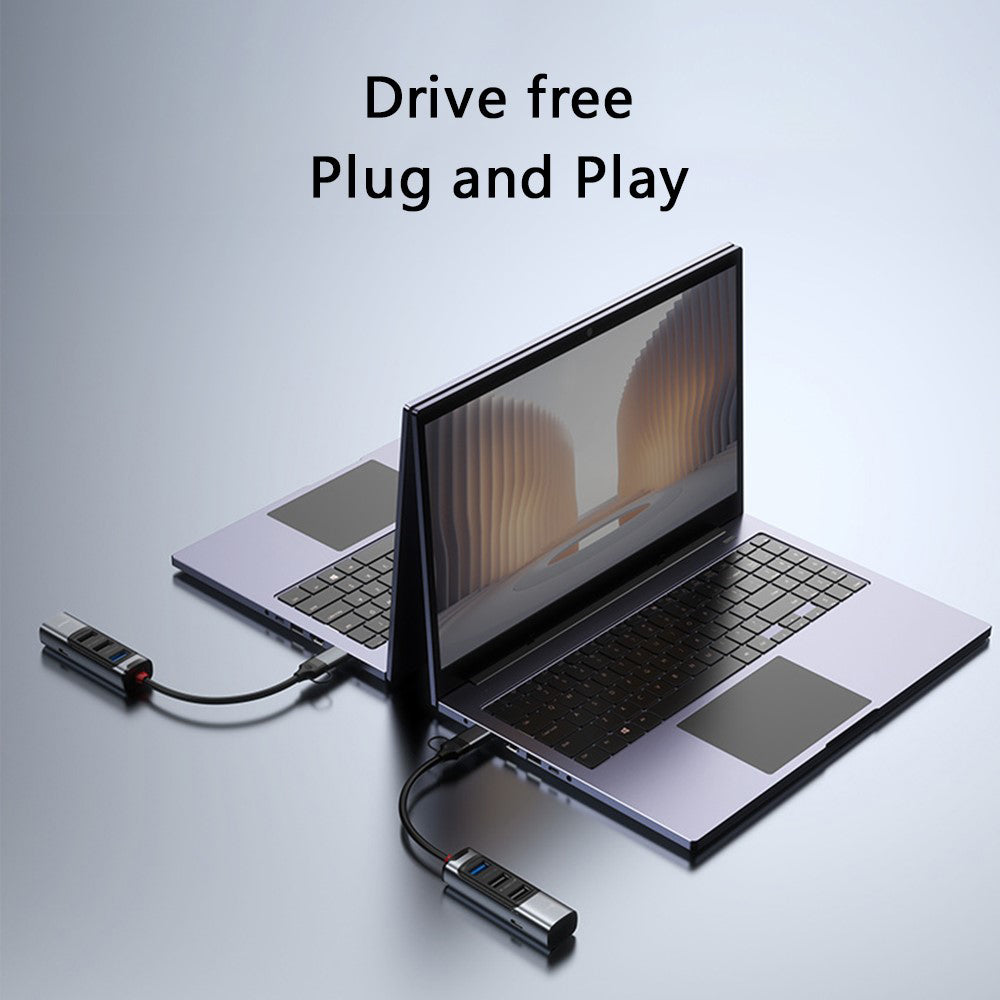 USB / USB-C Yesido HB19, 4in1, Szürke