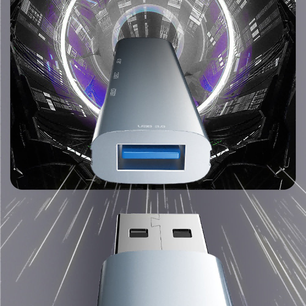 USB Hub Yesido HB18, 4in1, Szürke