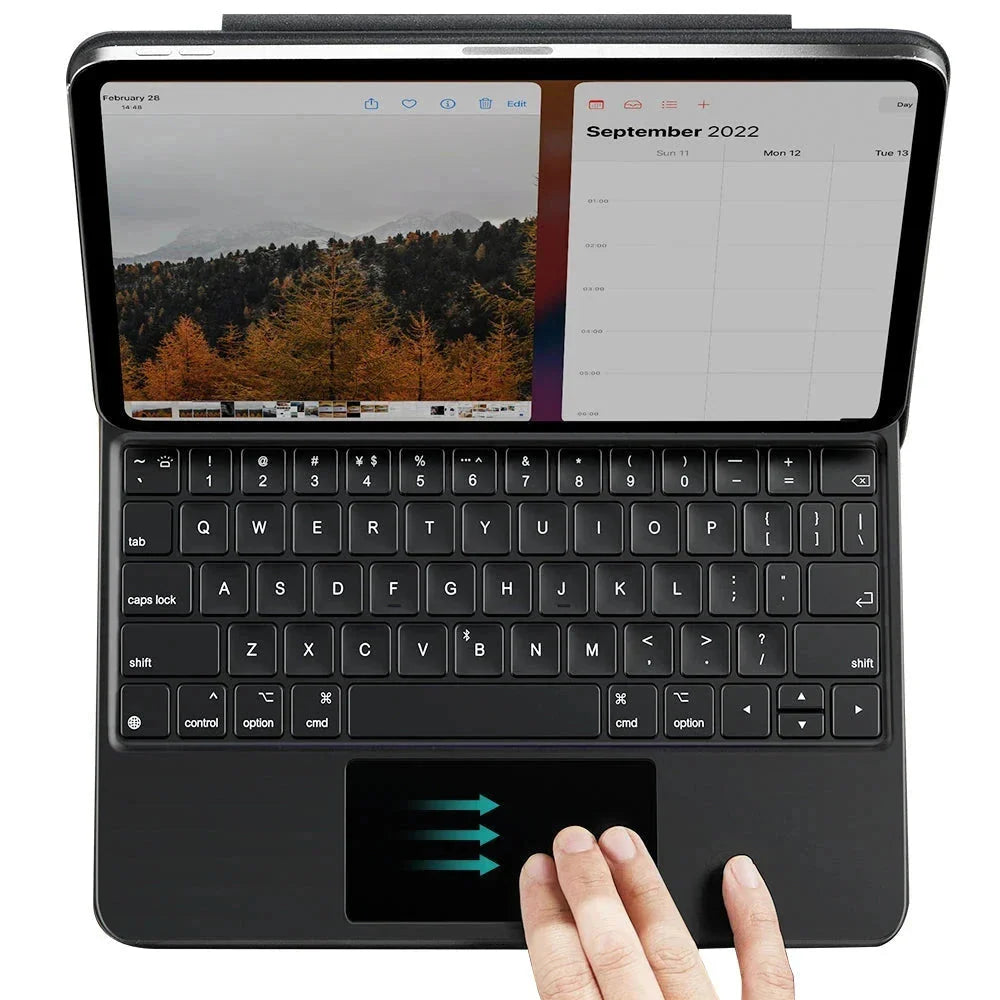 Billentyűzetes tok Apple iPad (2025) / (2022) készülékhez, ESR, Rebound, Fehér