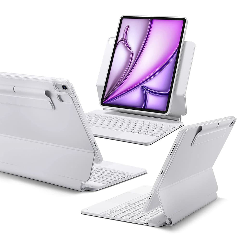 Billentyűzetes tok Apple iPad (2025) / (2022) készülékhez, ESR, Rebound, Fehér