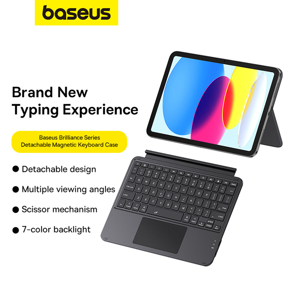 Tokkal ellátott tok Apple iPad (2022) számára, Baseus, Brilliance, Fekete