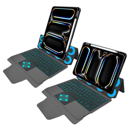 Billentyűzetes tok Apple iPad Pro 11 (2024) készülékhez, Techsuit, KeyTab Pro, Fekete