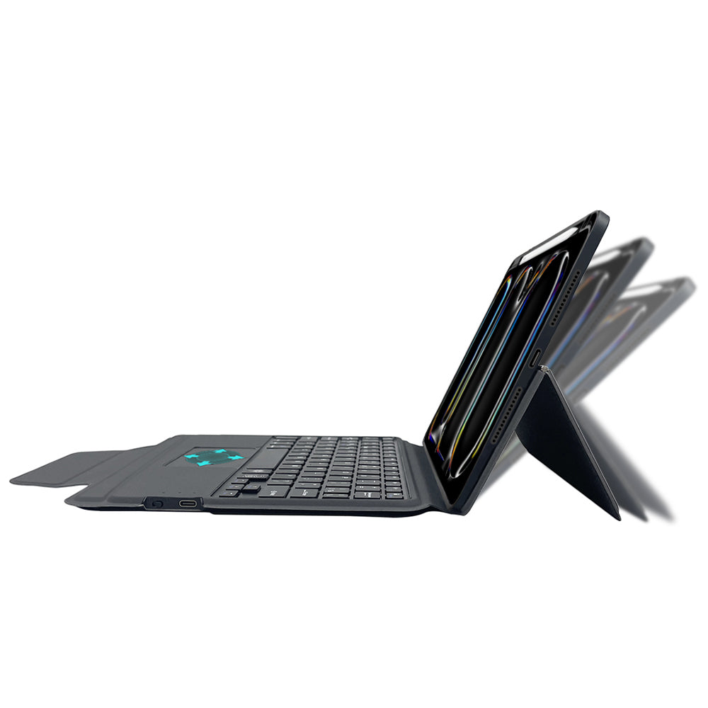 Billentyűzetes tok Apple iPad Pro 11 (2024) készülékhez, Techsuit, KeyTab Pro, Fekete