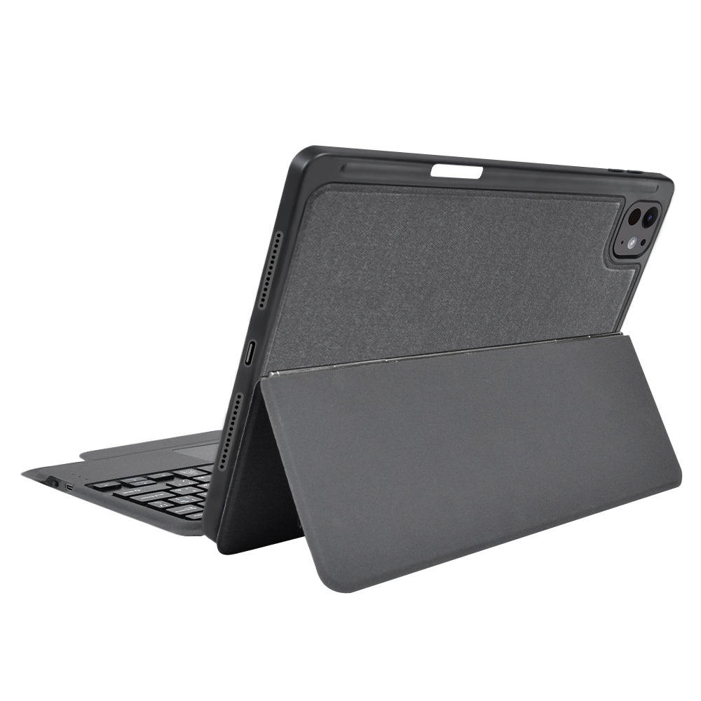 Billentyűzetes tok Apple iPad Pro 11 (2024) készülékhez, Techsuit, KeyTab Pro, Fekete