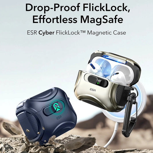 ESR Cyber FlickLock tok Apple AirPods Pro 3-hoz, Kék