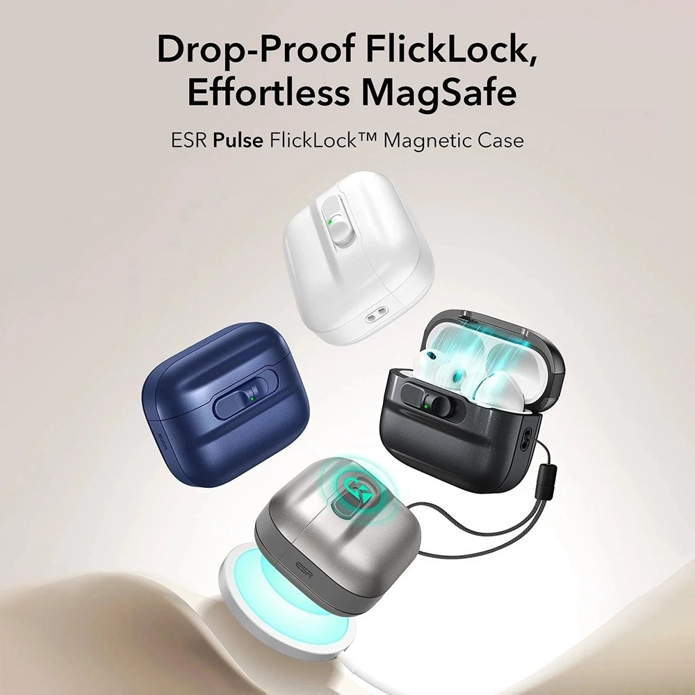 ESR Pulse Magnetic FlickLock tok Apple AirPods Pro 3-hoz, Fehér