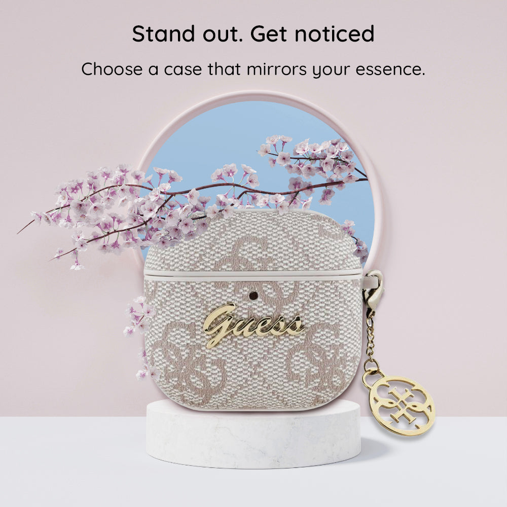Guess 4G Charm tok Apple AirPods 4-hez, Fekete