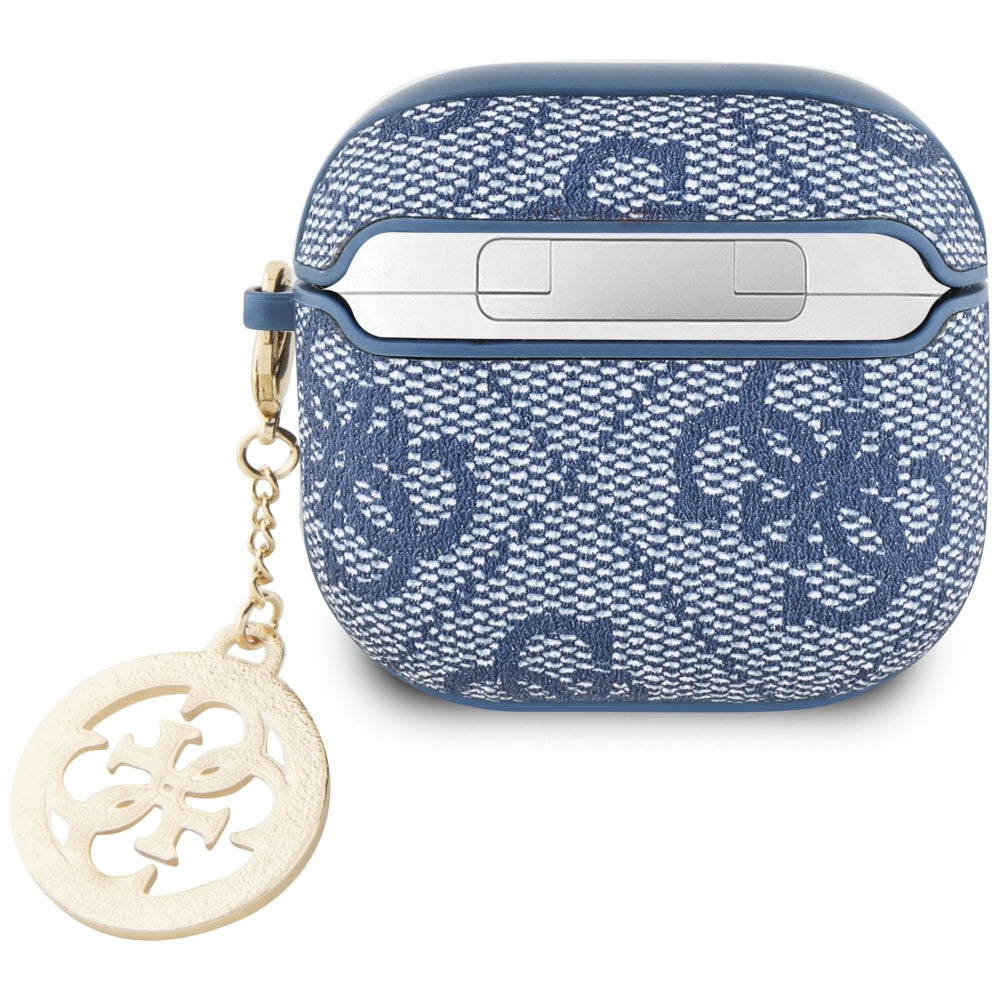 Guess 4G Strass Charm tok Apple AirPods 4-hez, Kék