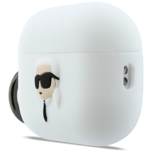 Karl Lagerfeld 3D Karl's Head tok Apple AirPods Pro 3-hoz, Fehér
