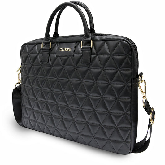 Guess Quilted táska 15 hüvelykes laptopokhoz, Fekete