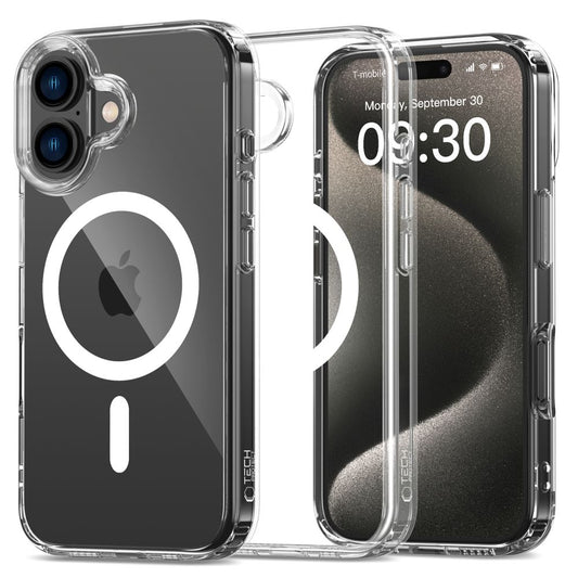 MagSafe tok Apple iPhone 16 készülékhez, Tech-Protect, Flexair Hybrid, átlátszó