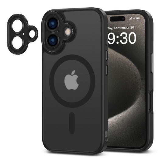 MagSafe tok Apple iPhone 16 készülékhez, Tech-Protect, Magcam, Fekete