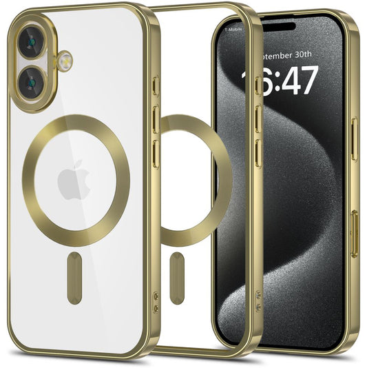 MagSafe tok Apple iPhone 16 készülékhez, Tech-Protect, Magflex Satin, Arany