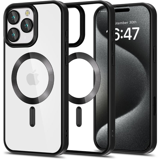MagSafe tok Apple iPhone 16 Pro készülékhez, Tech-Protect, Magflex Satin, Fekete