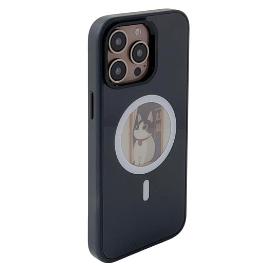 MagSafe tok Apple iPhone 16 Pro Max-hoz, OEM, kerek képernyős Smart E-Ink, fekete