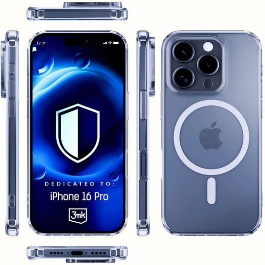 MagSafe tok Apple iPhone 16 Pro, 3MK, MagCase, MagCase, MagCase, átlátszó