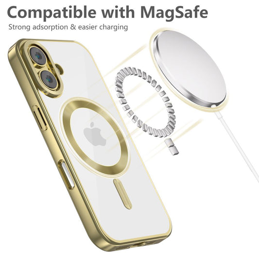 MagSafe tok Apple iPhone 16 készülékhez, Tech-Protect, Magflex Satin, Arany