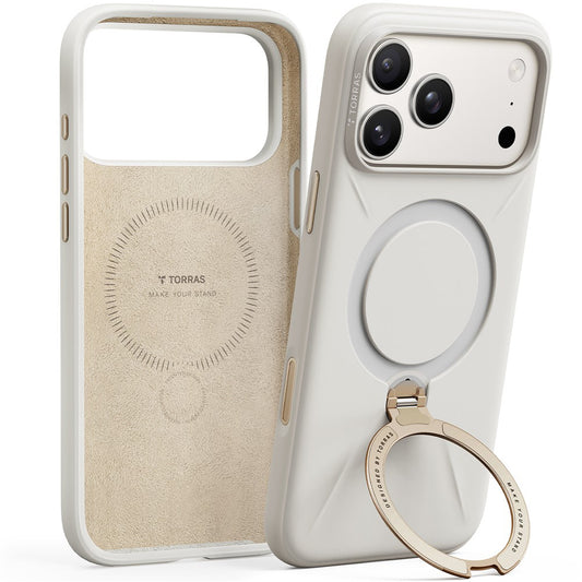 MagSafe tok Apple iPhone 17 Pro Max-hez, Torras, QPRO Szilikon, Fehér