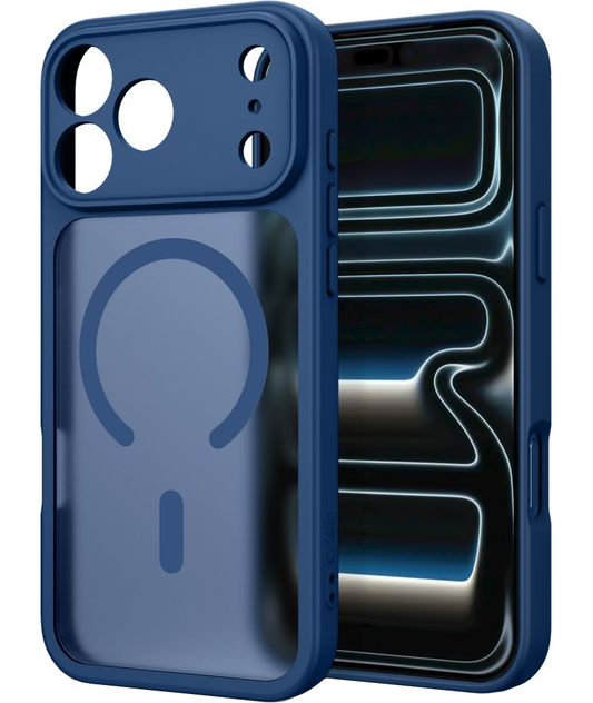 MagSafe tok Apple iPhone 18 Pro / 17 Pro-hoz, Tech-Protect, BasicMag, Matt Tengerészkék