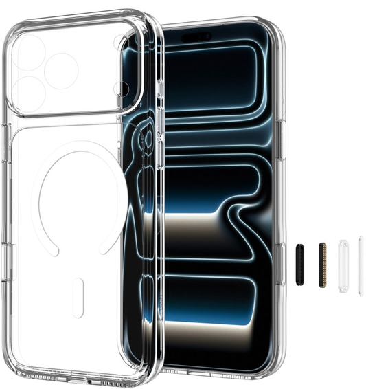 MagSafe tok Apple iPhone 18 Pro / 17 Pro-hoz, Tech-Protect, Flexair Hybrid CC, Átlátszó