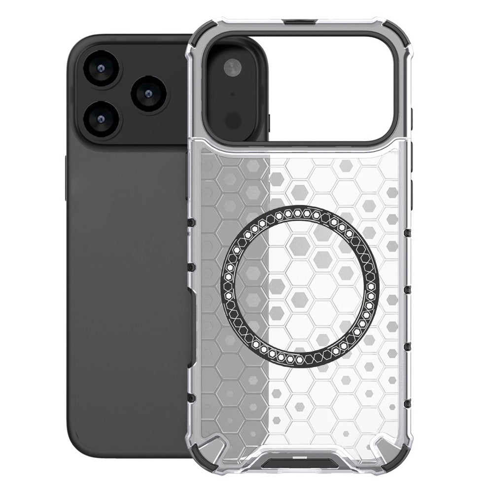 MagSafe tok Apple iPhone 17 Pro Max-hoz, Techsuit, HoneyComb Shield, Fehér