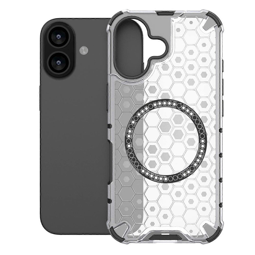 MagSafe tok Apple iPhone 17-hez, Techsuit, HoneyComb Shield, Fehér
