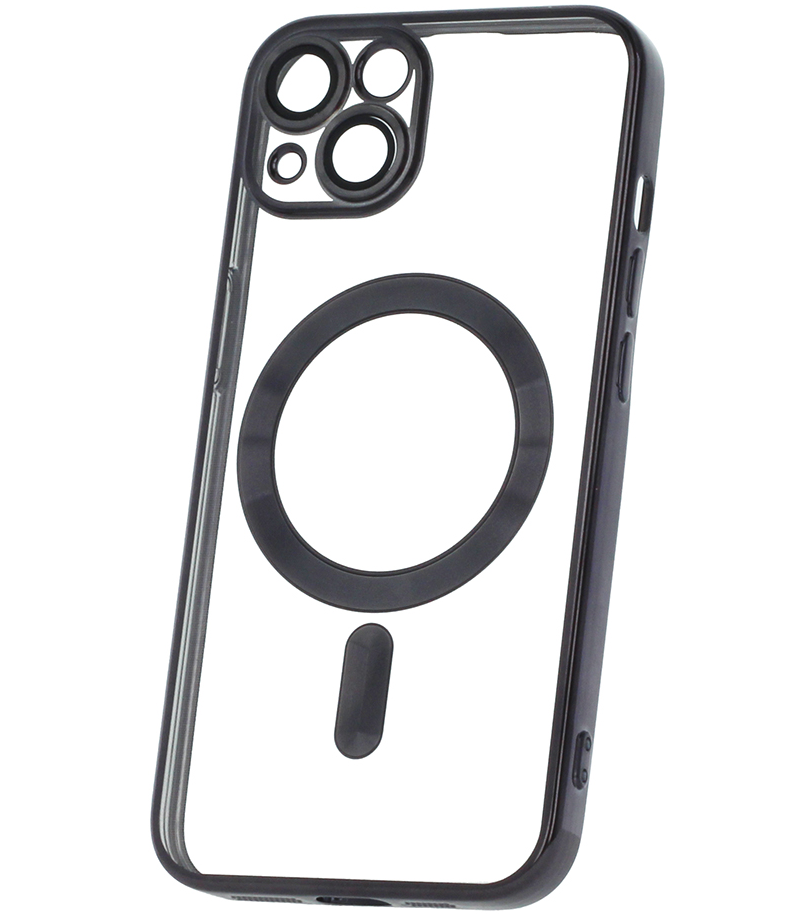 MagSafe tok Apple iPhone 18 Pro Max / 17 Pro Max számára, OEM, Chrome Mag színű, fekete