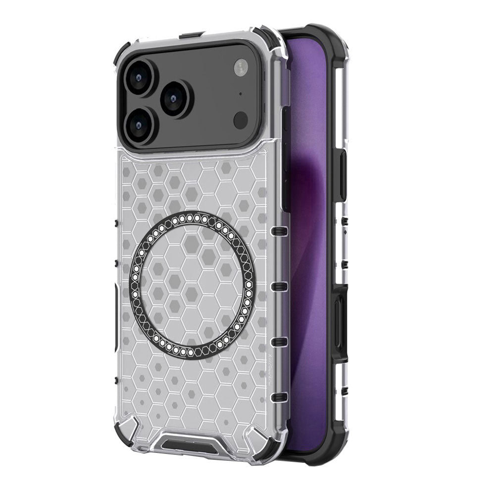 MagSafe tok Apple iPhone 17 Pro Max-hoz, Techsuit, HoneyComb Shield, Fehér