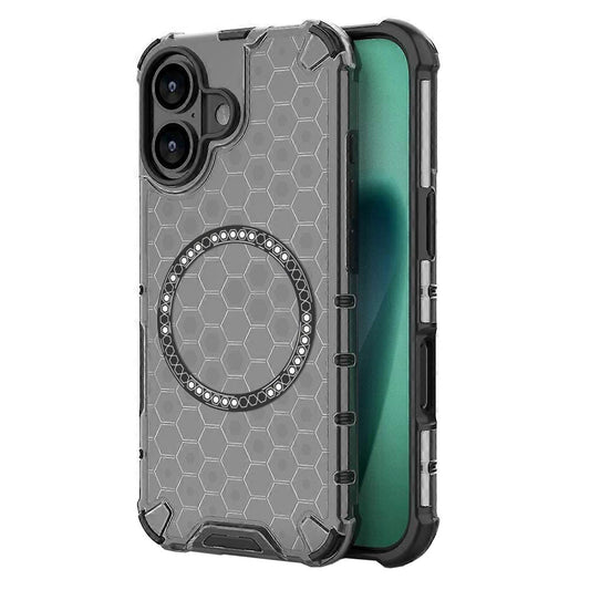 MagSafe tok Apple iPhone 17-hez, Techsuit, HoneyComb Shield, Fekete