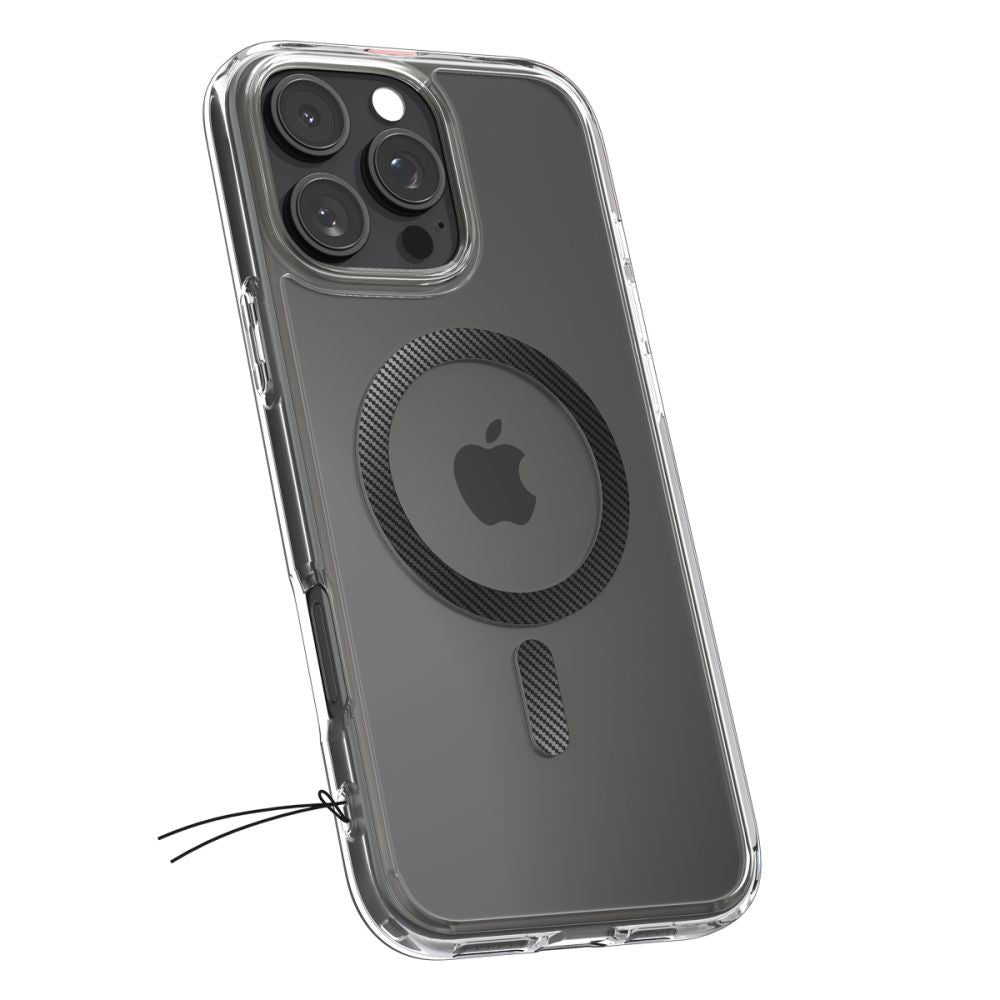 MagSafe tok Apple iPhone 16 Pro-hoz, Spigen, Ultra Hybrid Carbon, Szürke ACS08131