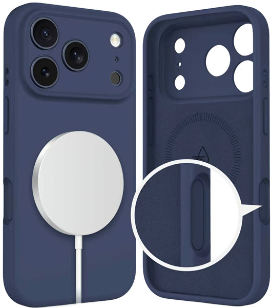 MagSafe tok Apple iPhone 17 Pro-hoz, Tech-Protect, Szilikon, Sötétkék