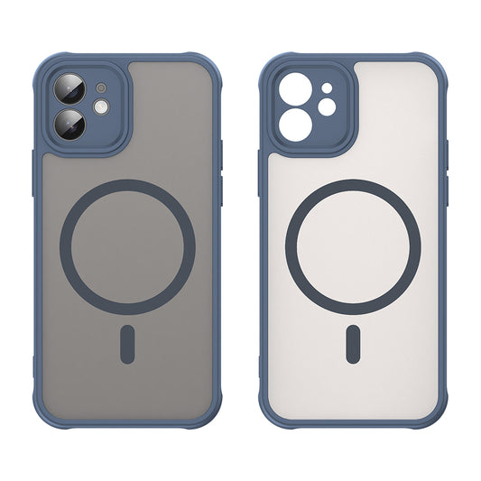MagSafe Case for Apple iPhone 12, Techsuit, HaloFrost II, Navy Blue