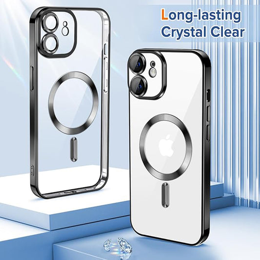 MagSafe tok Apple iPhone 12-hez, Techsuit, Luxury Crystal, Fekete