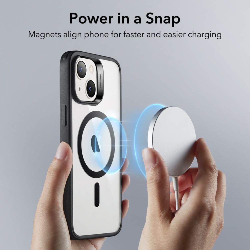 MagSafe tok Apple iPhone 14 / 13-hoz, ESR, Classic Hybrid, Átlátszó Fekete