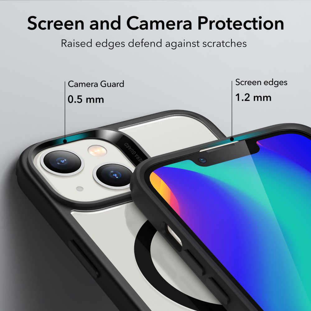 MagSafe tok Apple iPhone 14 / 13-hoz, ESR, Classic Hybrid, Átlátszó Fekete