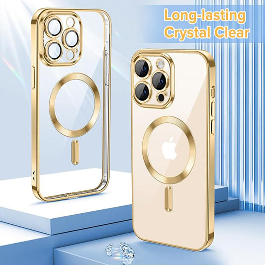 MagSafe tok Apple iPhone 13 Pro-hoz, Techsuit, Luxury Crystal, Arany