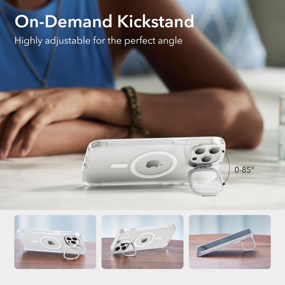 MagSafe tok Apple iPhone 14 Pro-hoz, ESR, Classic Kickstand, Átlátszó