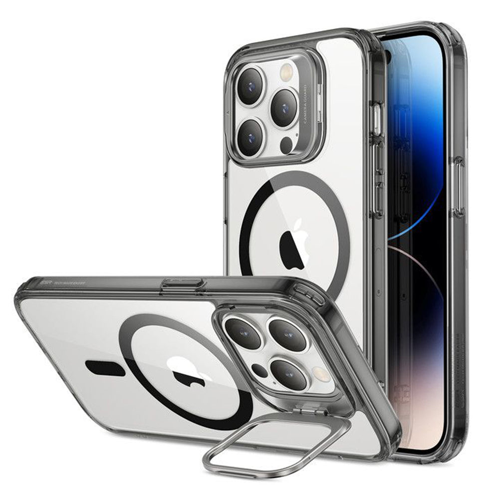 MagSafe Case for Apple iPhone 14 Pro Max, ESR, Classic Kickstand, Transparent Black