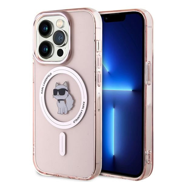 MagSafe tok Apple iPhone 14 Pro Max-hez, Karl Lagerfeld, IML Choupette, Rózsaszín