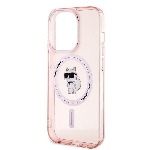 MagSafe tok Apple iPhone 14 Pro Max-hez, Karl Lagerfeld, IML Choupette, Rózsaszín